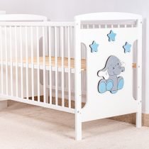Patut bebe personalizat elefant cu stele - albastru