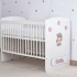 Patut bebe personalizat ursulet cu rochita old rose