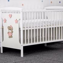 Patut bebe - ursulet cu rochita old rose