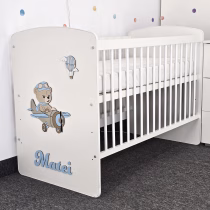 Patut bebe personalizat ursulet aviator