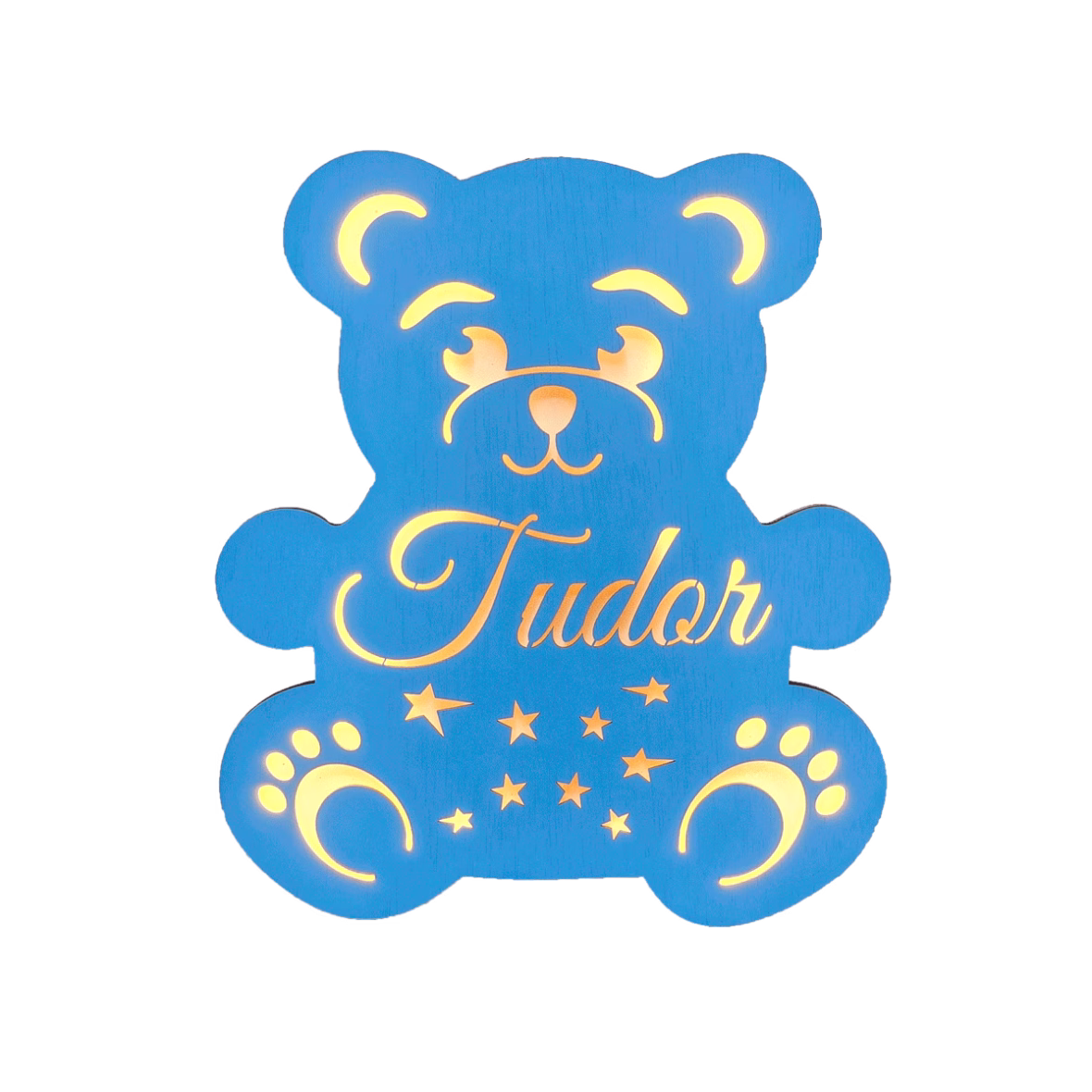 Lampa de veghe personalizata cu nume in forma de ursulet