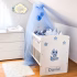 Pătuț bebe personalizat – model Dinozaur albastru